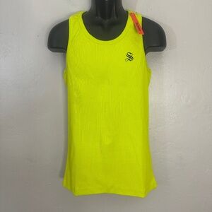 Sarman Ribbed Stretch Tank Top Medium New with tags 95% cotton/5% elastane